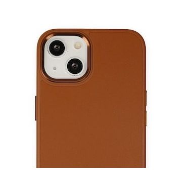 Alan Şanslı iPhone 14 Plus Asya Kahverengi Deri Silikon Kılıf