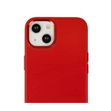 Alan Şanslı iPhone 14 Plus Asya Kırmızı Deri Silikon Kılıf