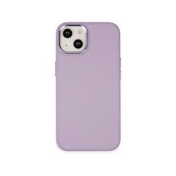 Alan Şanslı iPhone 14 Plus Asya Lila Deri Silikon Kılıf
