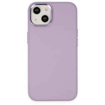 Alan Şanslı iPhone 14 Plus Asya Lila Deri Silikon Kılıf