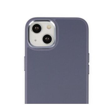 Alan Şanslı iPhone 14 Plus Asya Mor Deri Silikon Kılıf