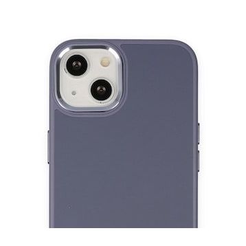 Alan Şanslı iPhone 14 Plus Asya Mor Deri Silikon Kılıf