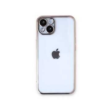 Alan Şanslı iPhone 14 Plus Razer Lensli Gold Silikon Kılıf