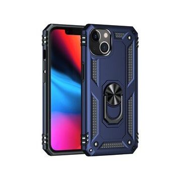 Alan Şanslı iPhone 14 Plus Sofya Yüzüklü Lacivert Silikon Kapak Kılıf