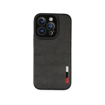 Alan Şanslı iPhone 14 Pro Loop Deri Silikon Siyah Kılıf