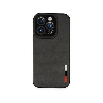 Alan Şanslı iPhone 14 Pro Loop Deri Silikon Siyah Kılıf