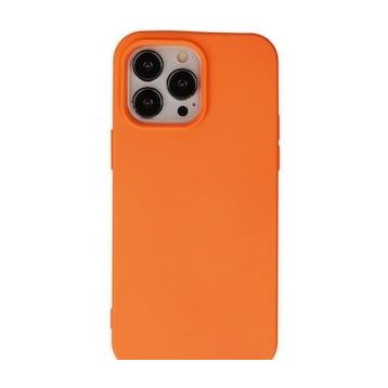 Alan Şanslı iPhone 14 Pro Max Nano İçi Kadife Turuncu Silikon Kılıf
