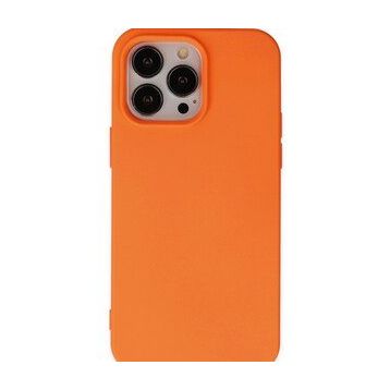 Alan Şanslı iPhone 14 Pro Max Nano İçi Kadife Turuncu Silikon Kılıf