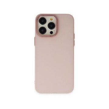 Alan Şanslı iPhone 14 Pro Modos Metal Kapak Pembe Kılıf