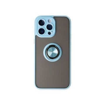 Alan Şanslı iPhone 14 Pro Montreal Yüzüklü Silikon Kapak Buz Mavi Kılıf