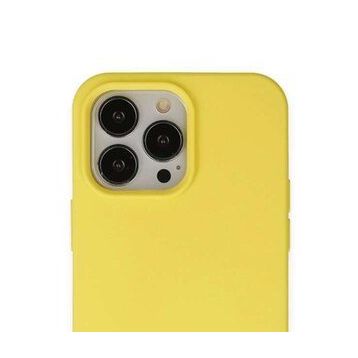 Alan Şanslı iPhone 14 Pro Nano İçi Kadife Sarı Silikon Kılıf