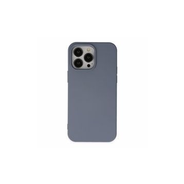 Alan Şanslı iPhone 14 Pro Nano İçi Kadife Silikon Gri Kılıf