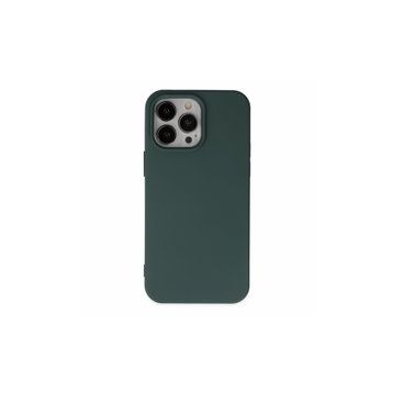 Alan Şanslı iPhone 14 Pro Nano İçi Kadife Silikon Koyu Yeşil Kılıf
