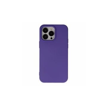 Alan Şanslı iPhone 14 Pro Nano İçi Kadife Silikon Mor Kılıf