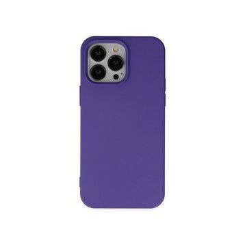 Alan Şanslı iPhone 14 Pro Nano İçi Kadife Silikon Mor Kılıf