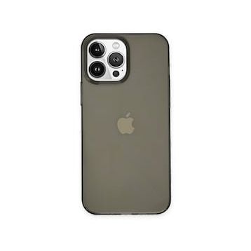 Alan Şanslı iPhone 14 Pro PC Sert Şeffaf Kapak Siyah Kılıf
