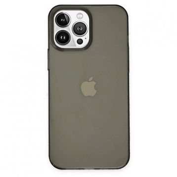Alan Şanslı iPhone 14 Pro PC Sert Şeffaf Kapak Siyah Kılıf