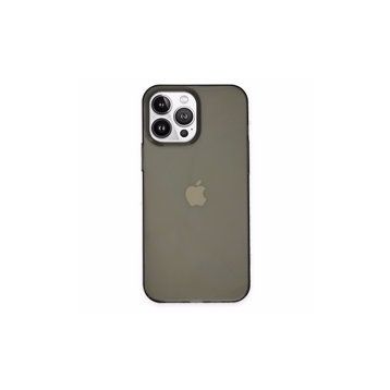Alan Şanslı iPhone 14 Pro PC Sert Şeffaf Kapak Siyah Kılıf