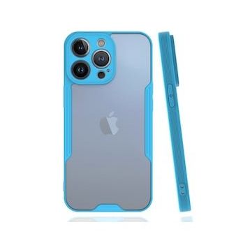 Alan Şanslı iPhone 14 Pro Platin Silikon Mavi Kılıf