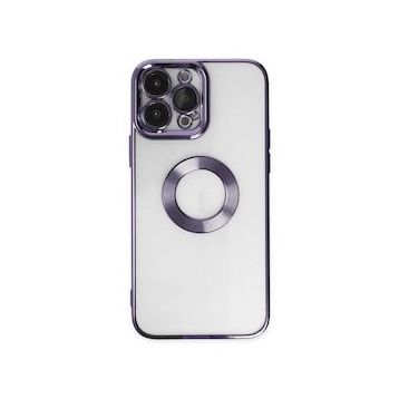 Alan Şanslı iPhone 14 Pro Slot Silikon Mor Kılıf