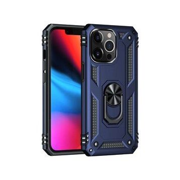 Alan Şanslı iPhone 14 Pro Sofya Yüzüklü Lacivert Silikon Kapak Kılıf