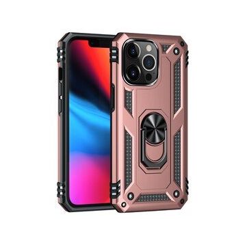 Alan Şanslı iPhone 14 Pro Sofya Yüzüklü Rose Silikon Kapak Kılıf