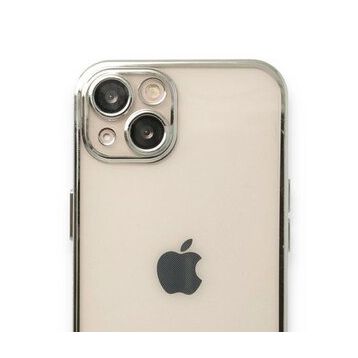 Alan Şanslı iPhone 14 Razer Lensli Gümüş Silikon Kılıf