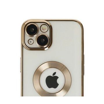 Alan Şanslı iPhone 14 Slot Gold Silikon Kılıf