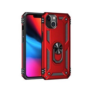 Alan Şanslı iPhone 14 Sofya Yüzüklü Kırmızı Silikon Kapak Kılıf