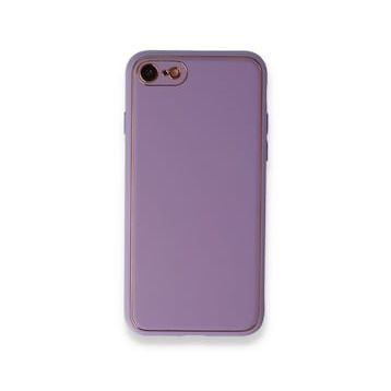Alan Şanslı iPhone 7 Coco Lila Deri Silikon Kapak Kılıf