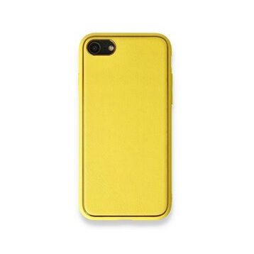 Alan Şanslı iPhone 7 Coco Sarı Deri Silikon Kapak Kılıf