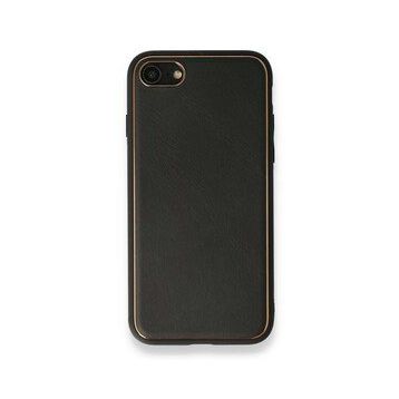 Alan Şanslı iPhone 7 Coco Siyah Deri Silikon Kapak Kılıf