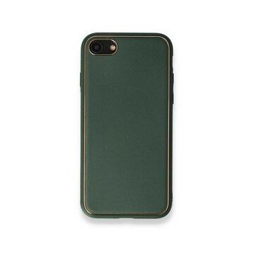 Alan Şanslı iPhone 7 Coco Yeşil Deri Silikon Kapak Kılıf