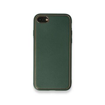 Alan Şanslı iPhone 7 Coco Yeşil Deri Silikon Kapak Kılıf