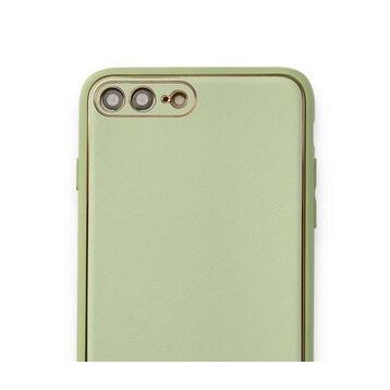 Alan Şanslı iPhone 7 Plus Coco Açık Yeşil Deri Silikon Kapak Kılıf