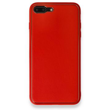 Alan Şanslı iPhone 7 Plus Coco Kırmızı Deri Silikon Kapak Kılıf
