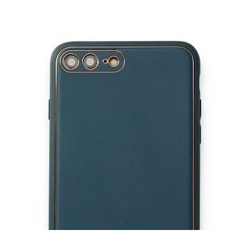 Alan Şanslı iPhone 7 Plus Coco Mavi Deri Silikon Kapak Kılıf