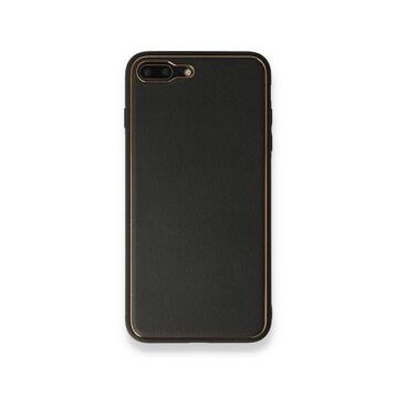 Alan Şanslı iPhone 7 Plus Coco Siyah Deri Silikon Kapak Kılıf