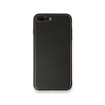 Alan Şanslı iPhone 7 Plus Coco Siyah Deri Silikon Kapak Kılıf
