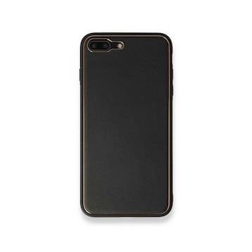 Alan Şanslı iPhone 7 Plus Coco Siyah Deri Silikon Kapak Kılıf