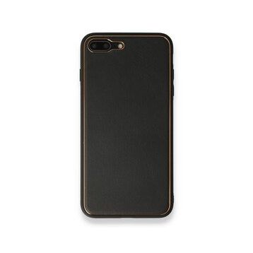 Alan Şanslı iPhone 7 Plus Coco Siyah Deri Silikon Kapak Kılıf