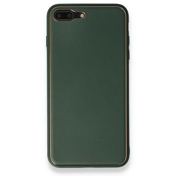 Alan Şanslı iPhone 7 Plus Coco Yeşil Deri Silikon Kapak Kılıf