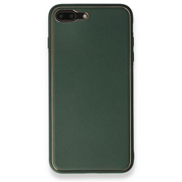 Alan Şanslı iPhone 7 Plus Coco Yeşil Deri Silikon Kapak Kılıf