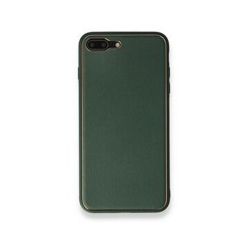 Alan Şanslı iPhone 7 Plus Coco Yeşil Deri Silikon Kapak Kılıf