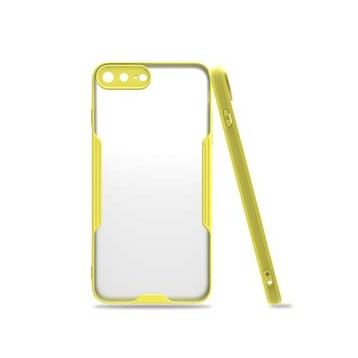Alan Şanslı iPhone 7 Plus Platin Silikon Sarı Cep Telefonu Kılıfı