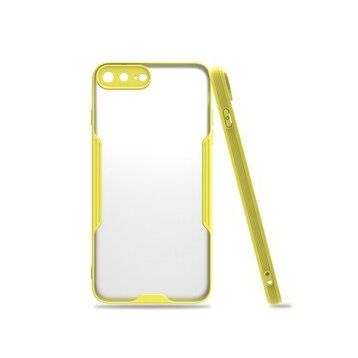 Alan Şanslı iPhone 7 Plus Platin Silikon Sarı Cep Telefonu Kılıfı