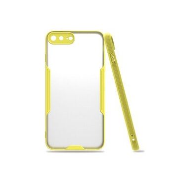 Alan Şanslı iPhone 7 Plus Platin Silikon Sarı Cep Telefonu Kılıfı