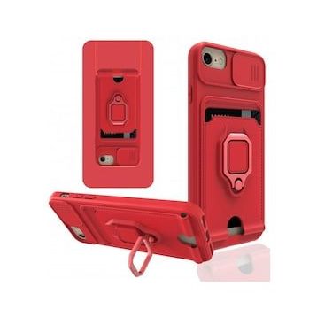 Alan Şanslı iPhone 7 Zuma Kartvizitli Yüzüklü Kırmızı Silikon Kılıf
