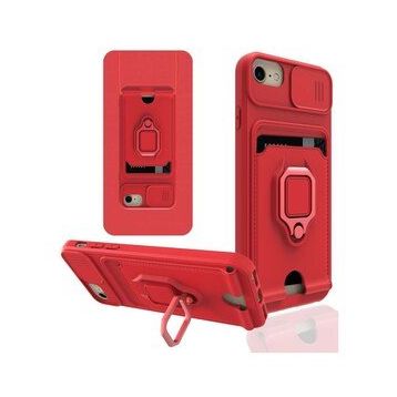 Alan Şanslı iPhone 7 Zuma Kartvizitli Yüzüklü Kırmızı Silikon Kılıf