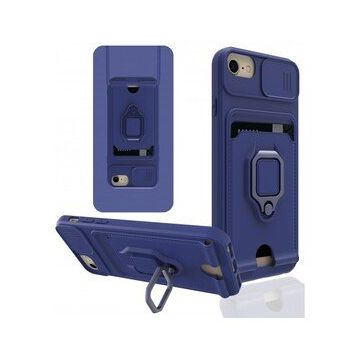 Alan Şanslı iPhone 7 Zuma Kartvizitli Yüzüklü Lacivert Silikon Kılıf